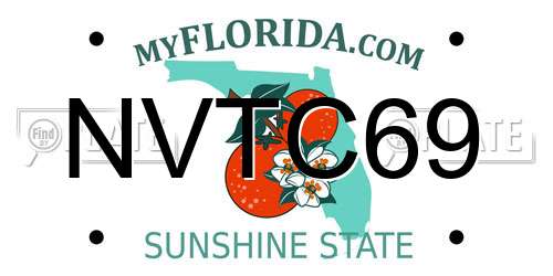 NVTC69 Florida License Plate
