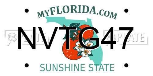 NVTG47 Florida License Plate