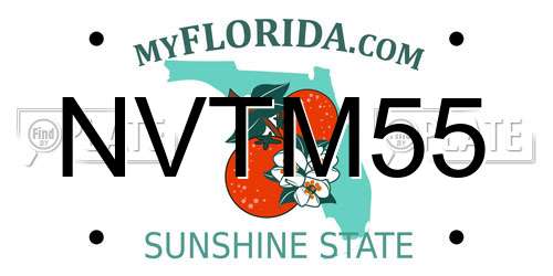 NVTM55 Florida License Plate