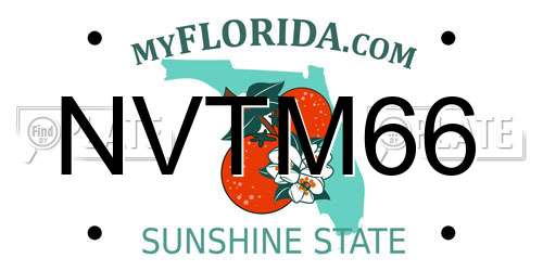 NVTM66 Florida License Plate