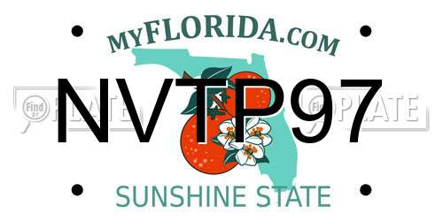 NVTP97 Florida License Plate