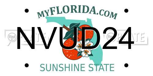 NVUD24 Florida License Plate