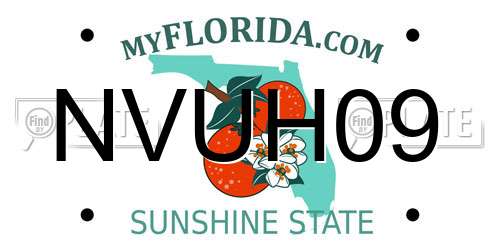 NVUH09 Florida License Plate
