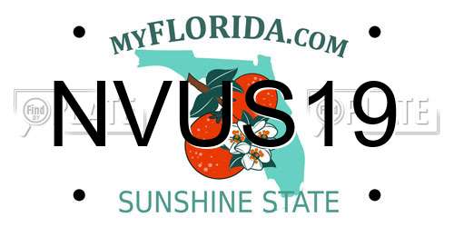 NVUS19 Florida License Plate