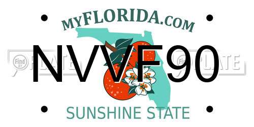 NVVF90 Florida License Plate