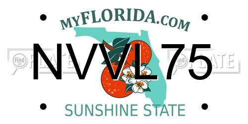 NVVL75 Florida License Plate