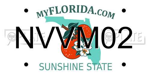 NVVM02 Florida License Plate