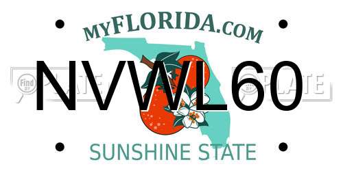 NVWL60 Florida License Plate