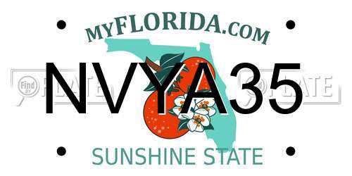 NVYA35 Florida License Plate