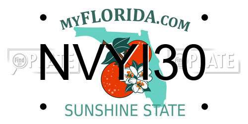 NVYI30 Florida License Plate