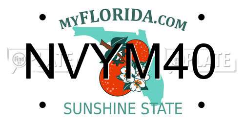 NVYM40 Florida License Plate