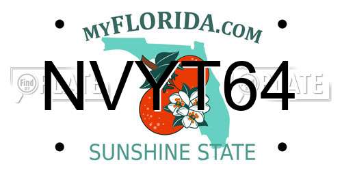 NVYT64 Florida License Plate