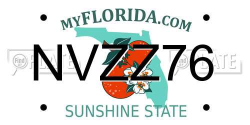 NVZZ76 Florida License Plate
