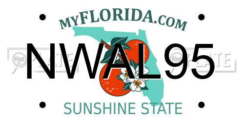 NWAL95 Florida License Plate
