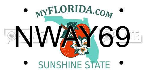 NWAY69 Florida License Plate