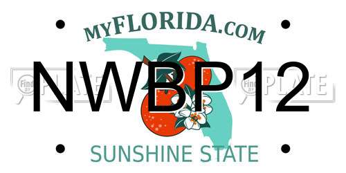 NWBP12 Florida License Plate