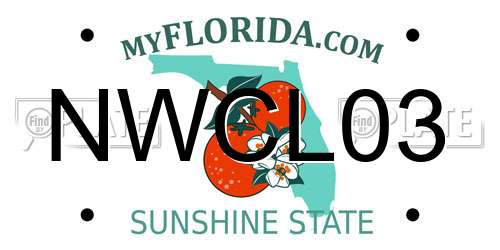 NWCL03 Florida License Plate