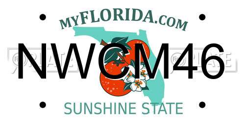 NWCM46 Florida License Plate