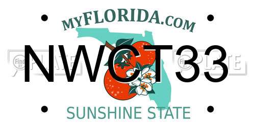 NWCT33 Florida License Plate