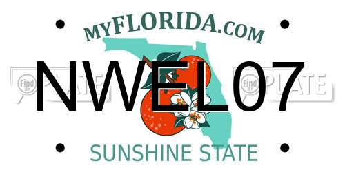 NWEL07 Florida License Plate
