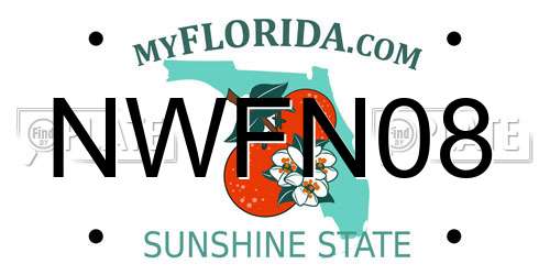 NWFN08 Florida License Plate