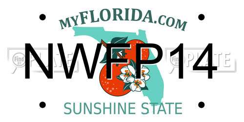 NWFP14 Florida License Plate