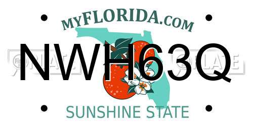NWH63Q Florida License Plate