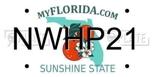 NWHP21 Florida License Plate