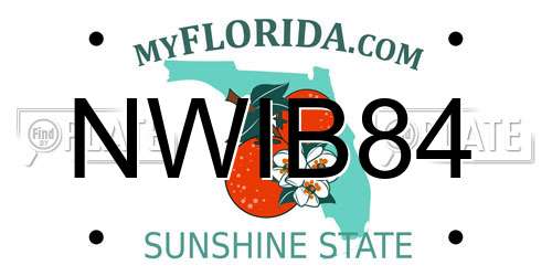 NWIB84 Florida License Plate