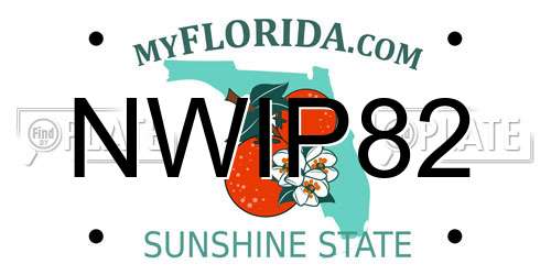 NWIP82 Florida License Plate