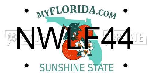 NWLF44 Florida License Plate