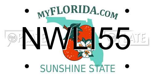 NWLI55 Florida License Plate