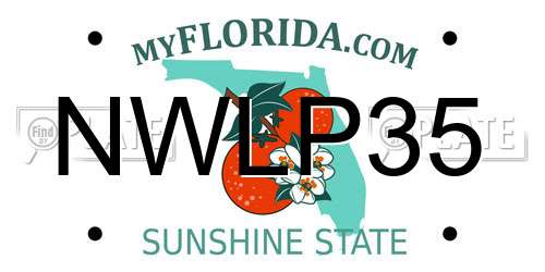 NWLP35 Florida License Plate