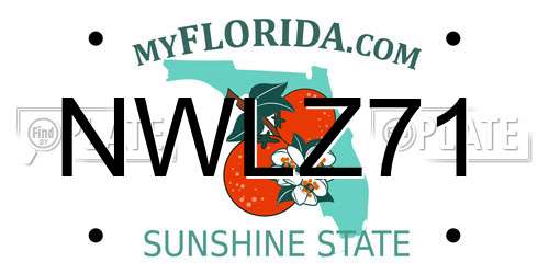NWLZ71 Florida License Plate