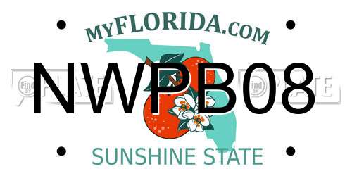 NWPB08 Florida License Plate