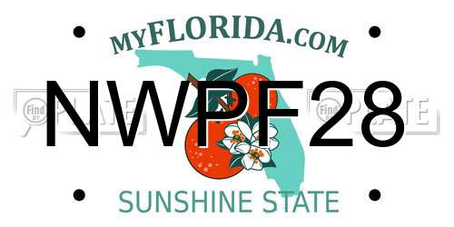 NWPF28 Florida License Plate