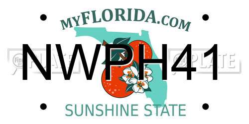 NWPH41 Florida License Plate