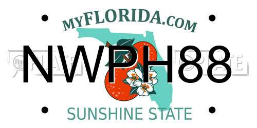NWPH88 Florida License Plate