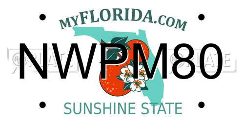 NWPM80 Florida License Plate