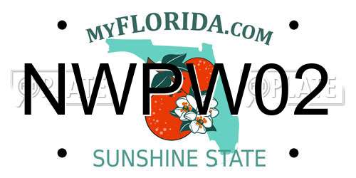 NWPW02 Florida License Plate