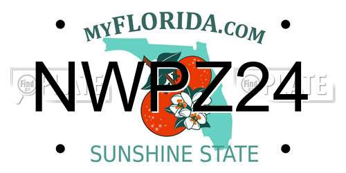 NWPZ24 Florida License Plate