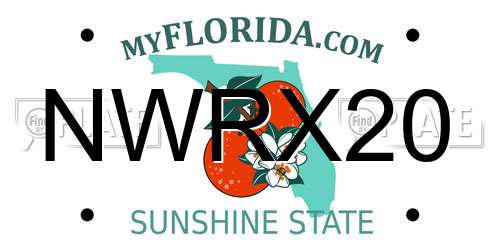 NWRX20 Florida License Plate