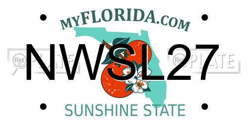 NWSL27 Florida License Plate