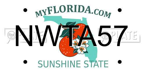 NWTA57 Florida License Plate