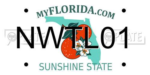 NWTL01 Florida License Plate