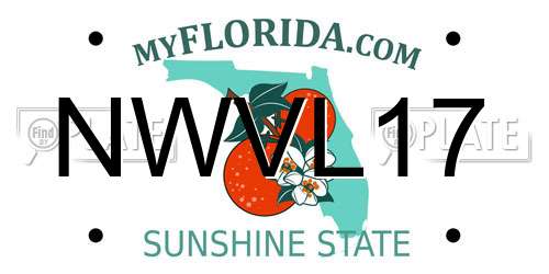 NWVL17 Florida License Plate