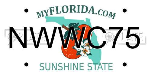 NWWC75 Florida License Plate