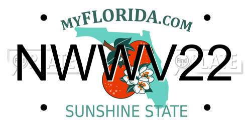 NWWV22 Florida License Plate