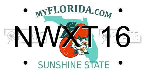 NWXT16 Florida License Plate