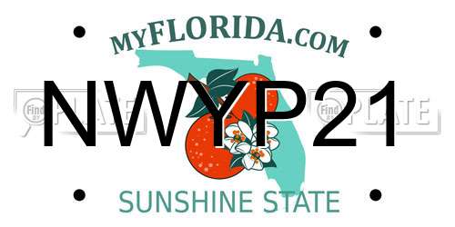 NWYP21 Florida License Plate